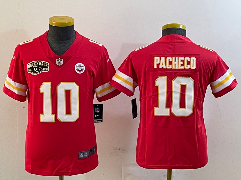 Youth 2025 Kansas City Chiefs #10 Pacheco red Nike NFL jersey style 5